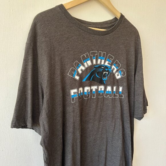 NFL Carolina Panthers T-shirt Mens 2XL Gray Short Sleeve Tee Team Apparel - Picture 2 of 4